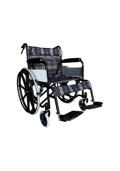 G099 Ekose Kumaş Standart Tekerlekli Sandalye