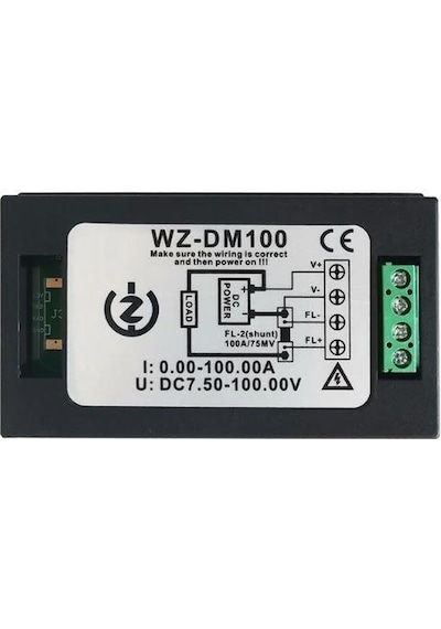 WZ-DM100 100V 100A Voltmetre Ampermetre - 75mV Şönt Direnç