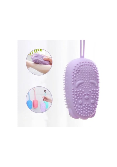 Silikon Vücut Scrubber Yumuşak Köpük Banyo Fırçası Duş Peeling Sünger Masaj Cilt Temizleyici Temizleme Pedi Banyo Aksesuarı