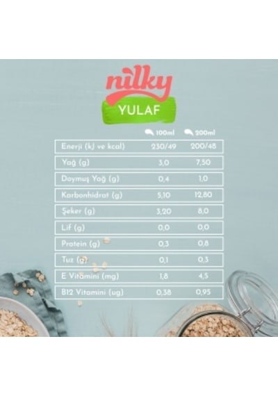 Nilky Oat Yulaflı İçecek 1 L