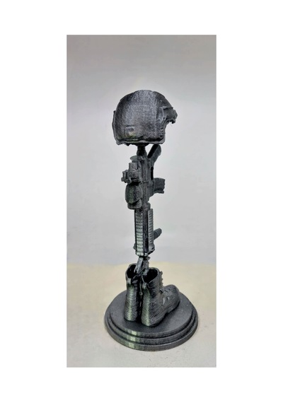 Falden Soldier Askeri Anıt Biblo Figür 20cm Gümüş