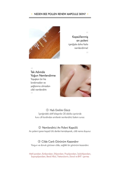 Kuru Ciltler İçin Arı Poleni İçerikli Besleyici Cilt Bakım Seti Bee Pollen Renew Skin Care Set 2