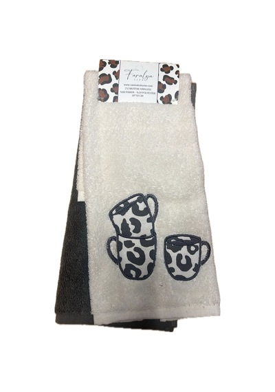 Faralya Leopar Desenli 2'li Mutfak Havlusu 30 X 50 Cm - 4 Adet Tarı