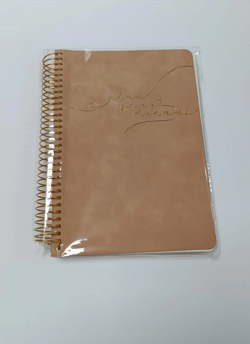 Vj Deri Esnek Kapaklı Spiralli Tarihsiz Ajanda-planlayıcı A5 100 Gr. Ivory 224 Syf. Ten Çok Renkli