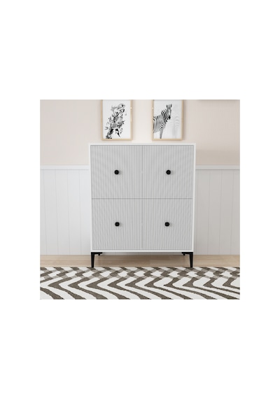 Ece 90 Cm , Lazer Desenli 4kapaklı 4 Raflı Ayakkabılık, Çok Amaçlı Dolap, Banyo Dolabı Beyaz Beyaz Ece 90 Cm , Lazer Desenli 4kapaklı 4 Raflı Ayakkabılık, Çok Amaçlı Dolap, Banyo Dolabı Beyaz Beyaz