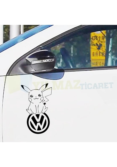 Volkswagen Logo Pikaçu Bagaj Yan Kapı Tampon Oto Sticker Etiket