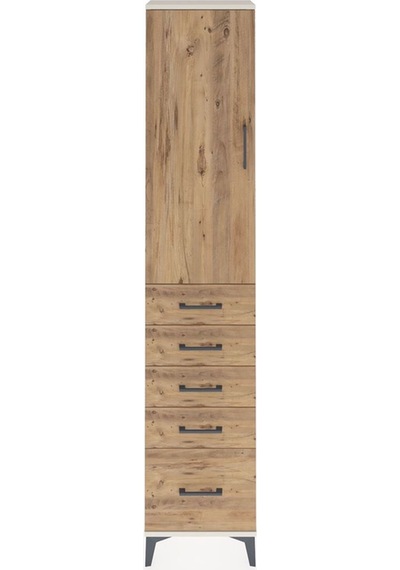Arges Dolap 2 Raflı 5 Çekmeceli Tek Askılı 44x30x221 Aytaşı-çam Aytaşı