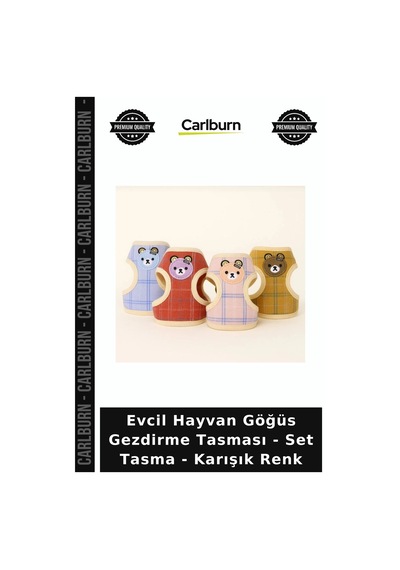 Özel Üretim Yürüyüş Kayışı Sevgi Dolu Evcil Hayvan Göğüs Gezdirme Tasması - Set Tasma - Karışık Renk
