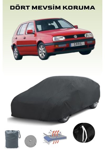 Siyah, Volkswagen Golf 3, Araba Brandası, Oto Örtüsü, Araba Çadırı Siyah