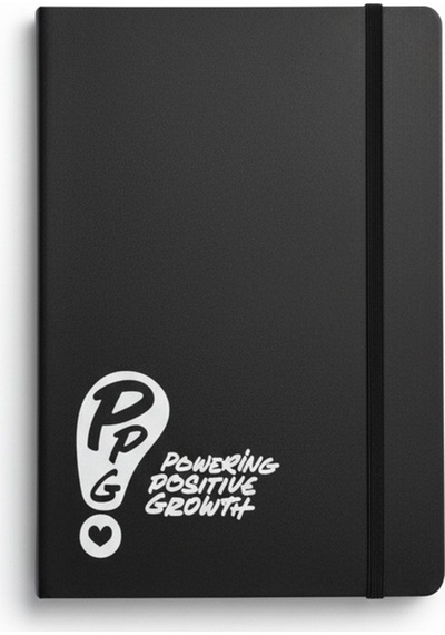 Defter Dayanıklı Lastikli Çizgili Defter Siyah