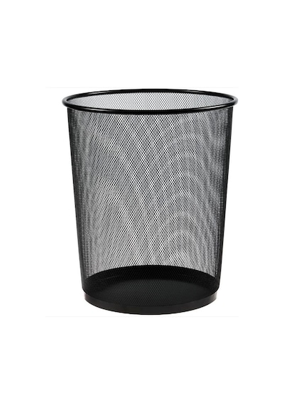 13 Lt Masa Altı Fileli Metal Çöp Kovası 1 Adet Siyah