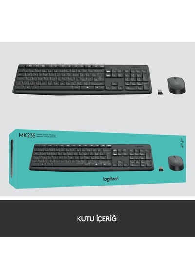 Logitech Mk235 Kablosuz Klavye Mouse Set 920-007925