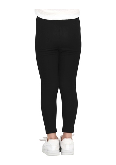 Erdem Kıds Kız - Erkek Çocuk Unisex Kalın Kışlık İçi Havlu - Şardonlu Termal İçlik Tayt Siyah Siyah