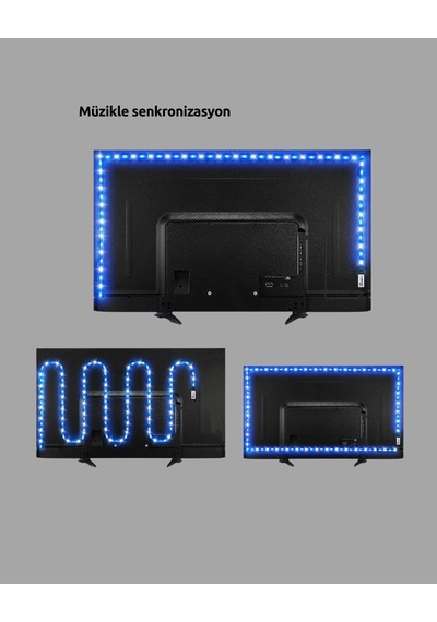 Kendinden Yapışkanlı Led Şerit Televizyon Aydınlatması 2mt Çr