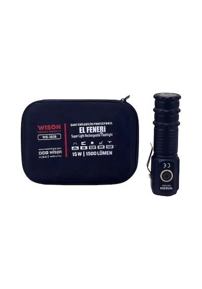 Jenerik Wison Ws-3838 1500 Lümen Mıknatıslı Usb Şarjlı El Feneri Çok Renkli