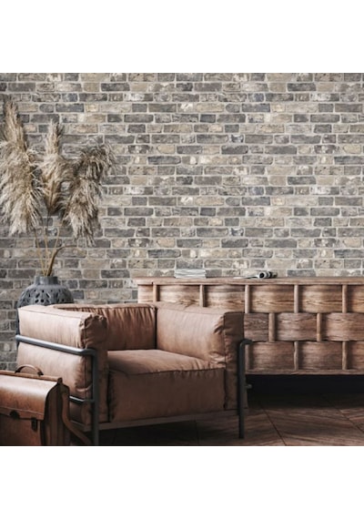 Adawall Roka 16m2 Duvar Kağıdı 23104 Serı Taş Desen 3boyutlu Silinebilir Beyaz