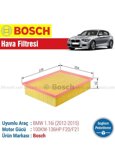 Bmw 1.18i F20f21 Bosch  Hava Filtresi 2012-2015