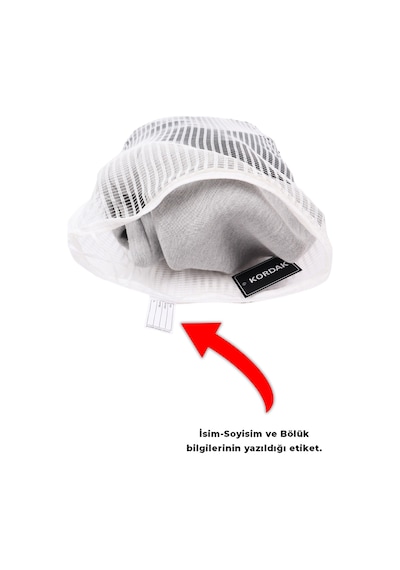 3'lü Set: Temiz-Kirli Çamaşır Torbası ve Çamaşır Filesi - Asker M Çok Renkli