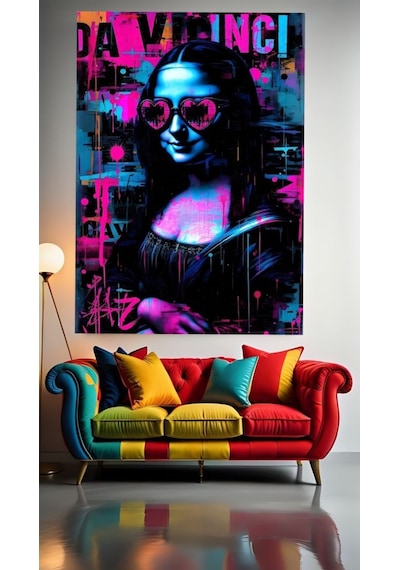 Modern Soyut Sanat Mona Lisa Model Iıı Ev Duvar Salon Güzellik Salonu Ofis Dükkan Kanvas Tablo