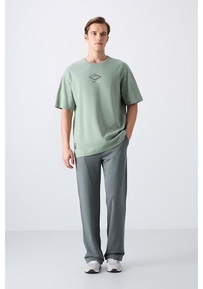 Tommy Life Açık Yeşil Pamuklu Kalın Yumuşak Dokulu Oversize Fit Baskılı Erkek T-shirt - 88325 CAMEL Tommy Life Açık Yeşil Pamuklu Kalın Yumuşak Dokulu Oversize Fit Baskılı Erkek T-shirt - 88325 CAMEL
