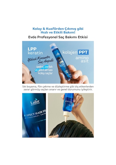 Lador Konsantre Saç Bakım Serumu Profesyonel Saç Bakımı Perfect Fill Up 13 ml