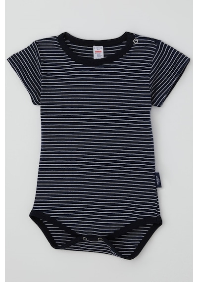 Breeze Erkek Çocuk Çıtçıtlı Kısa Kollu Zıbın Body Çizgili 1-3 Yaş , Lacivert
