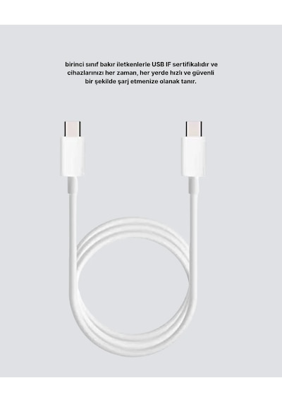 Dayanıklı Dış Kaplamalı 30w 5.0a Type-c Hızlı Şarj Ve Data Kablosu Beyaz