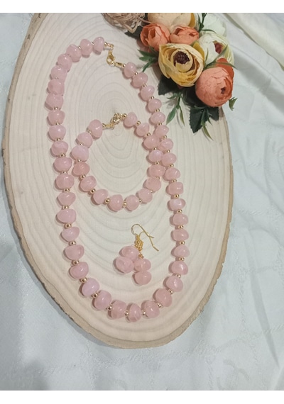 Şık Pembe Takı Seti Pembe