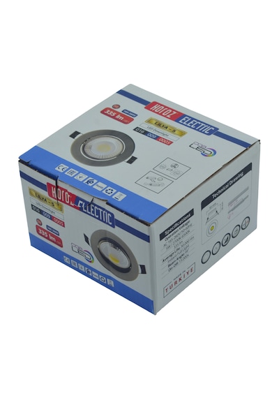 Horoz Electric Lilya 5w 6500k Cob Led Spot Armatür Mat Krom 2'li Set Hareketli Başlık & Alüminyum Gövde 2