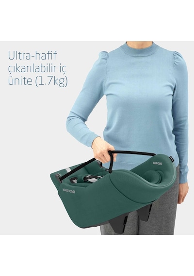 Maxi-Cosi Coral 360 Derece Dönebilir 2'si Bir Arada Ana Kucağı Oto Koltuğu Essential Green