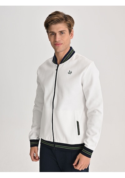 Fenerbahçe Ekru Trend Cep Detaylı Erkek Sweatshirt