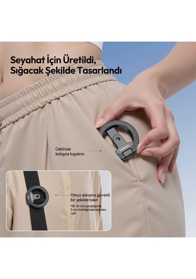 Ulanzi Ma02 Maglock Dual Manyetik Telefon Standı Gümüş - C118