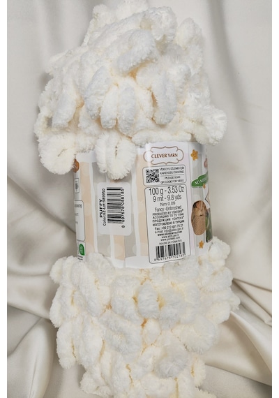Puffy Açık Krem El Örgü İpi 100gr. 9mt. 5'li Paket - Renk: 62