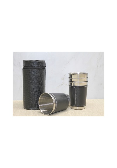 2 Adet Derili Kılıflı Shot Bardak Likör Bardağı, Mini İçki Kadehi, Shot Glass