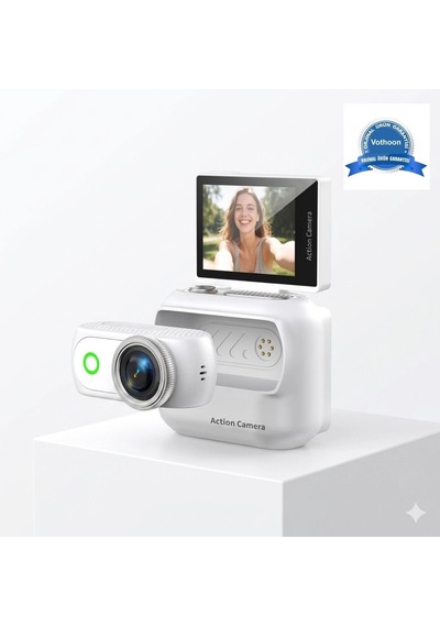 Dijital Video Kamera 32gb Kart Dijital Vlog Fotoğraf Makinesi Türkçe Beyaz