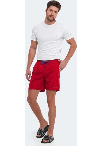Slazenger RENO Erkek Cepli Deniz Şortu Kırmızı Mayo