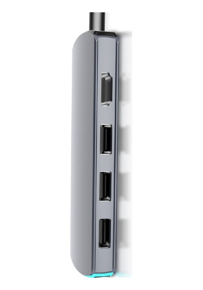 Earldom W20 8in1 4k Hub Dönüştürücü - Gri M414