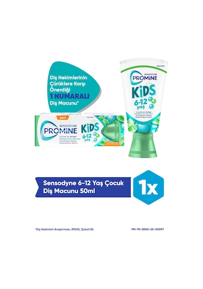Sensodyne Promine Çocuklar için 6 - 12 Yaş Diş Macunu 50 ML