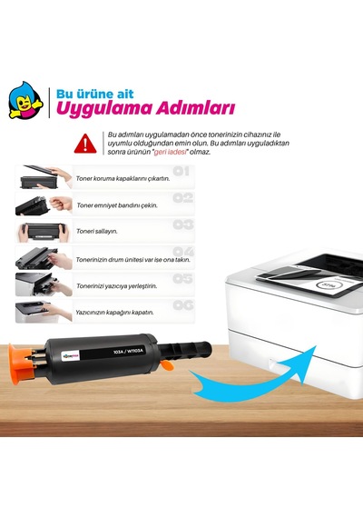 Hp 103a W1103a Uyumlu Toneri 4'lü Paket / Hp Neverstop...