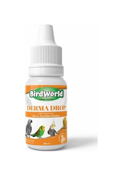 Birdworld Derma Drop Kuşlar İçin Tüy Ve Deri Bakım Damlası 30 Ml