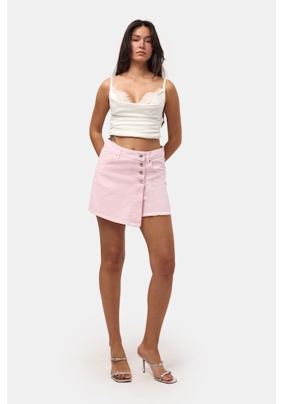 Itsbasic Kadın Pembe 6s6-98 Denim Şort Etek
