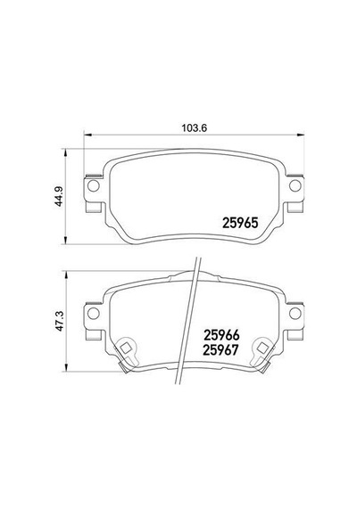 FERODO FDB4842 Fren Balatası Arka Renault Kajdar 15- Nissan Qashqai Xtrail 14- 103.7×44.9×47.4×15.2