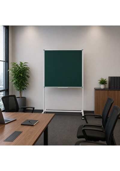 Emaye Yüzey Mobil Yazı Tahtası 90x120cm Yeşil