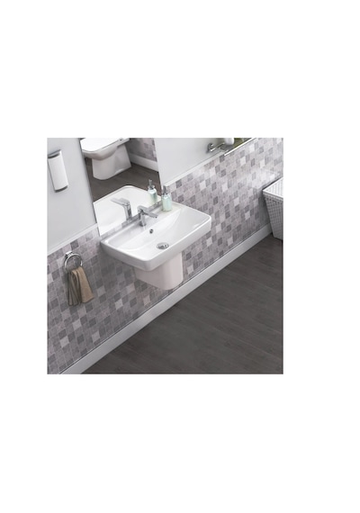 Turkuaz Cerastyle Duru Lavabo 60 40 Cm Ve Noura Yarım Ayak Beyaz