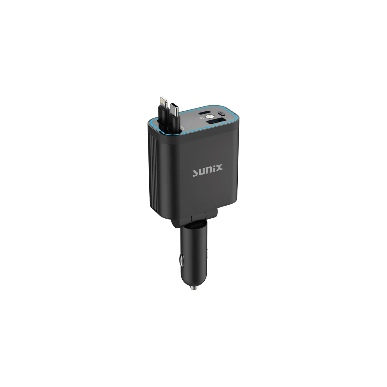 Sunix 45w 4'ü 1'arada Geri Çekilebilir Kablolu Type-c+ıphone Lightning+rgb Led Usb Araç Şarj Cihazı Hızlı Ce+rohs Lisanslı Sağlam Sunix 45w 4'ü 1'arada Geri Çekilebilir Kablolu Type-c+ıphone Lightning+rgb Led Usb Araç Şarj Cihazı Hızlı Ce+rohs Lisanslı Sağlam