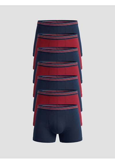 Lc Waikiki Bordo Standart Kalıp Pamuklu Esnek Erkek Boxer 7'li