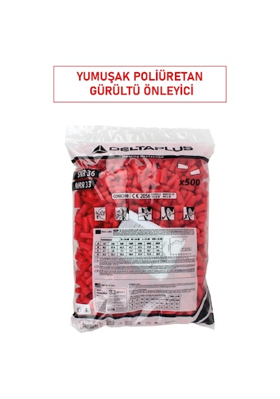 Conic500 Tek Kullanımlık Kulak Tıkacı Yumuşak Poliüretan, Gürültü Azaltıcı, Hijyenik Ve Konforlu