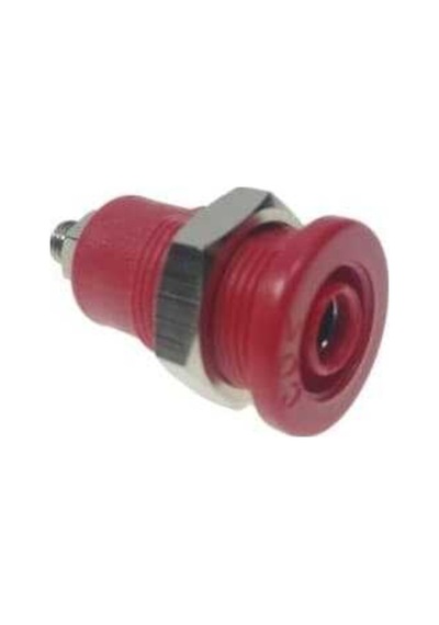 4mm Güvenli Tip Bourn Jack - Kırmızı
