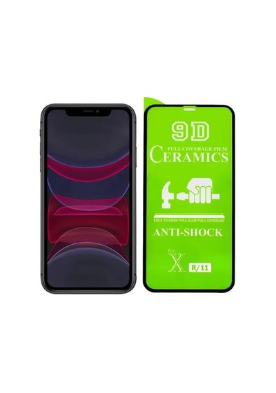 Apple iPhone Uyumlu 11 İçin Parlak Seramik Esnek Nano Ekran Koruyucu Film 9d 9h Siyah Çerçeveli Ekran Koruyucu Yokmuş Gibi Görünen Hd Ürün Sku: Mır8690010114396