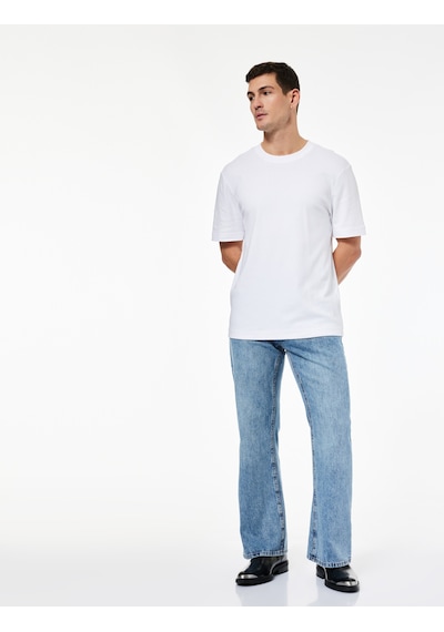 Koton Pamuklu Cepli İspanyol Paça Jean Pantolon Orta İndigo 6wam40193nd İndigo